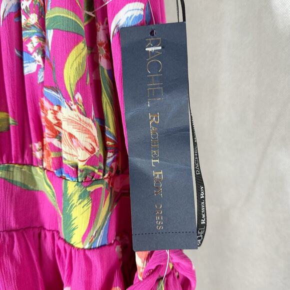 RACHEL Rachel Roy  Jinx Chiffon Floral Midi Dress Size US 8 - Picture 5 of 12